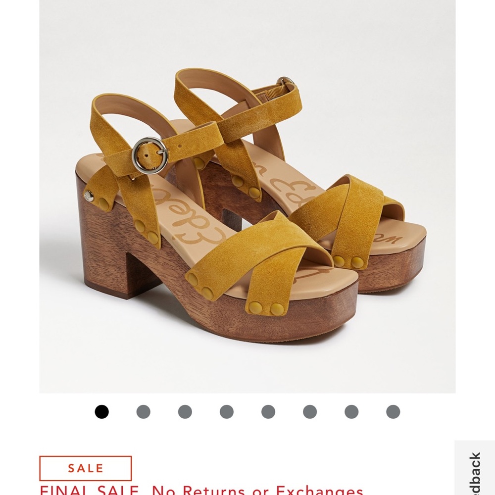Adorable wedge heel sandal!! Sam Edelman mustard Josefine